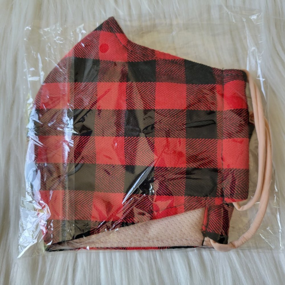 Red Checkered Face Mask
